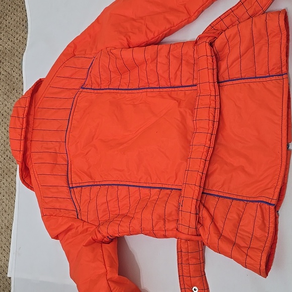 Inssbruck Vintage, Bright Orange Quilted Jacket and Pants Set S - Picture 5 of 13